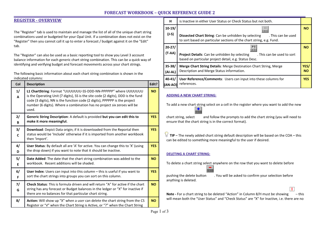 Forecast Workbook Quick Reference Guide 2