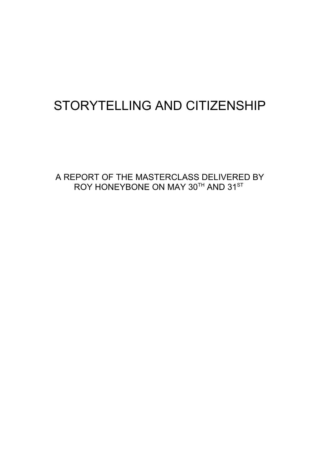 Storytelling and Citizenship