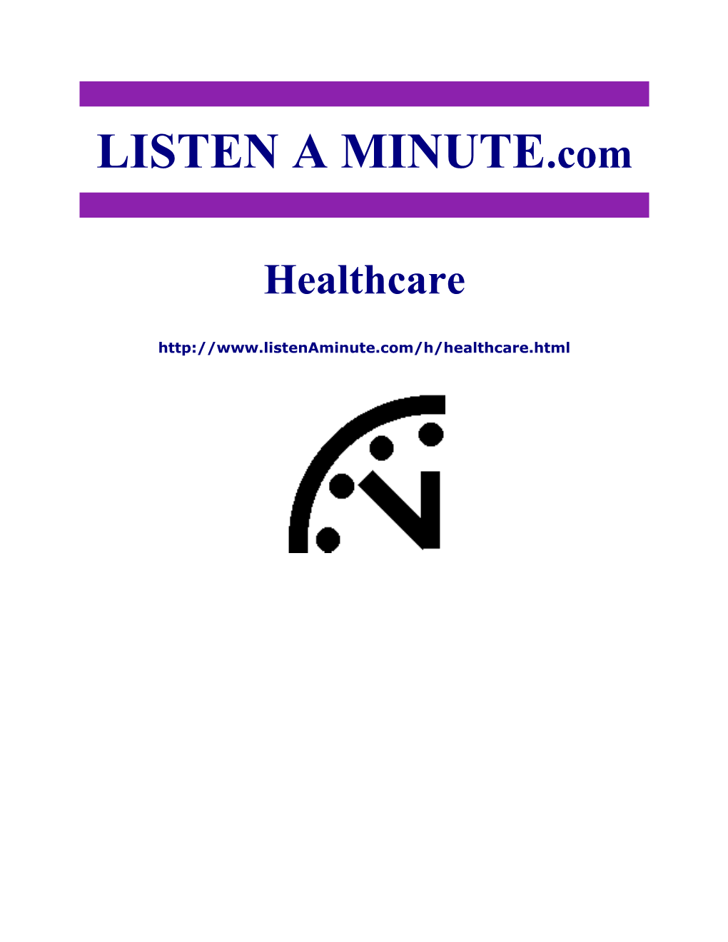 Listen a Minute.Com - ESL Listening - Healthcare