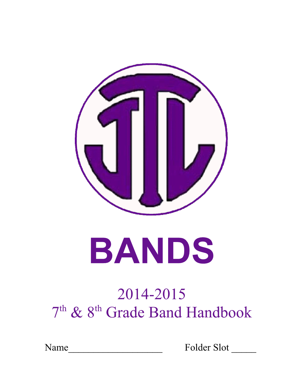 7Th & 8Th Grade Band Handbook