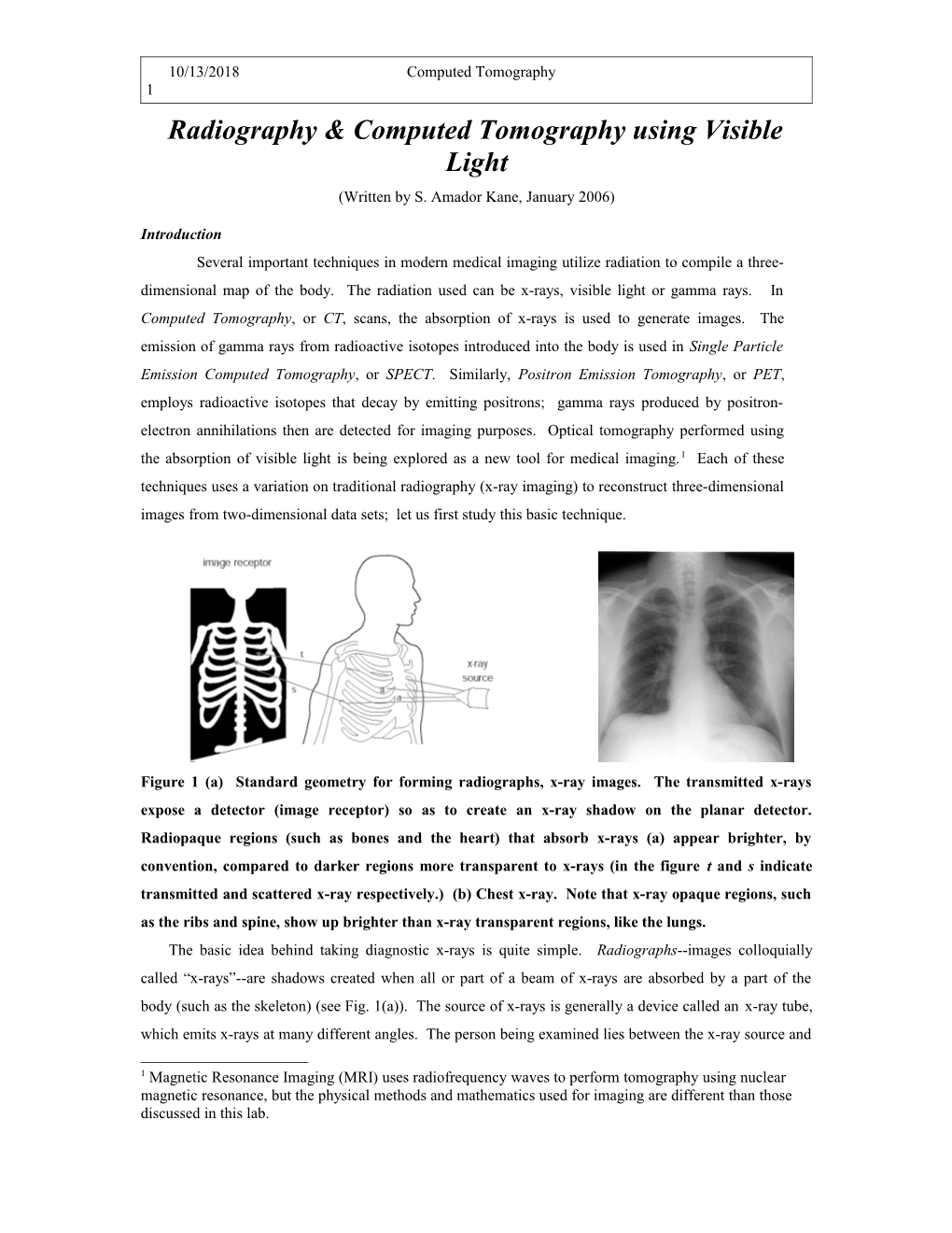 Radiography & Computed Tomography Using Visible Light