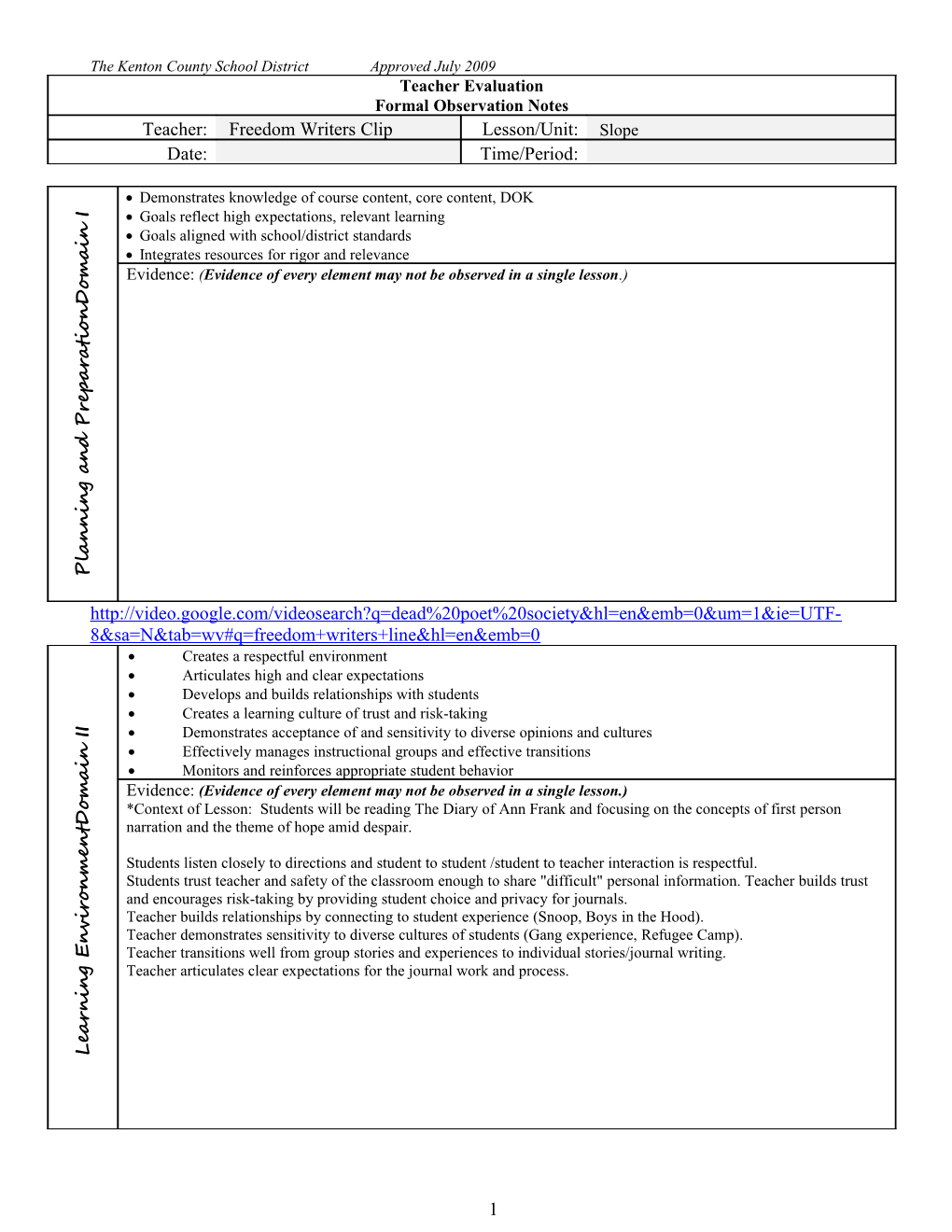 Pre Observation Conference Guide