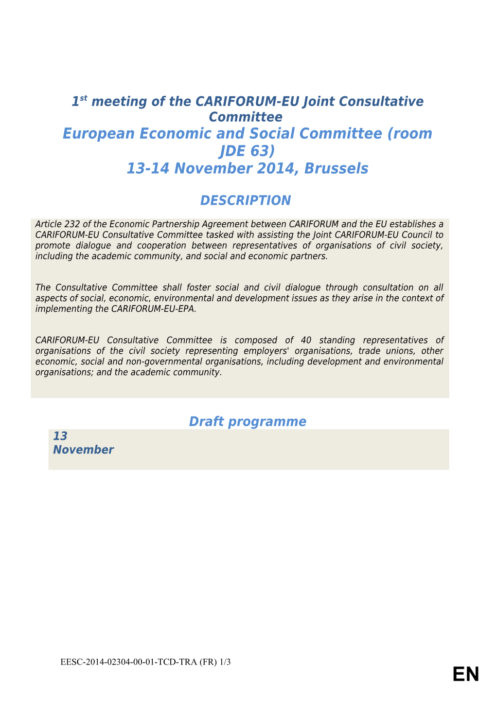 Programme 27Th ACP-EU Meeting