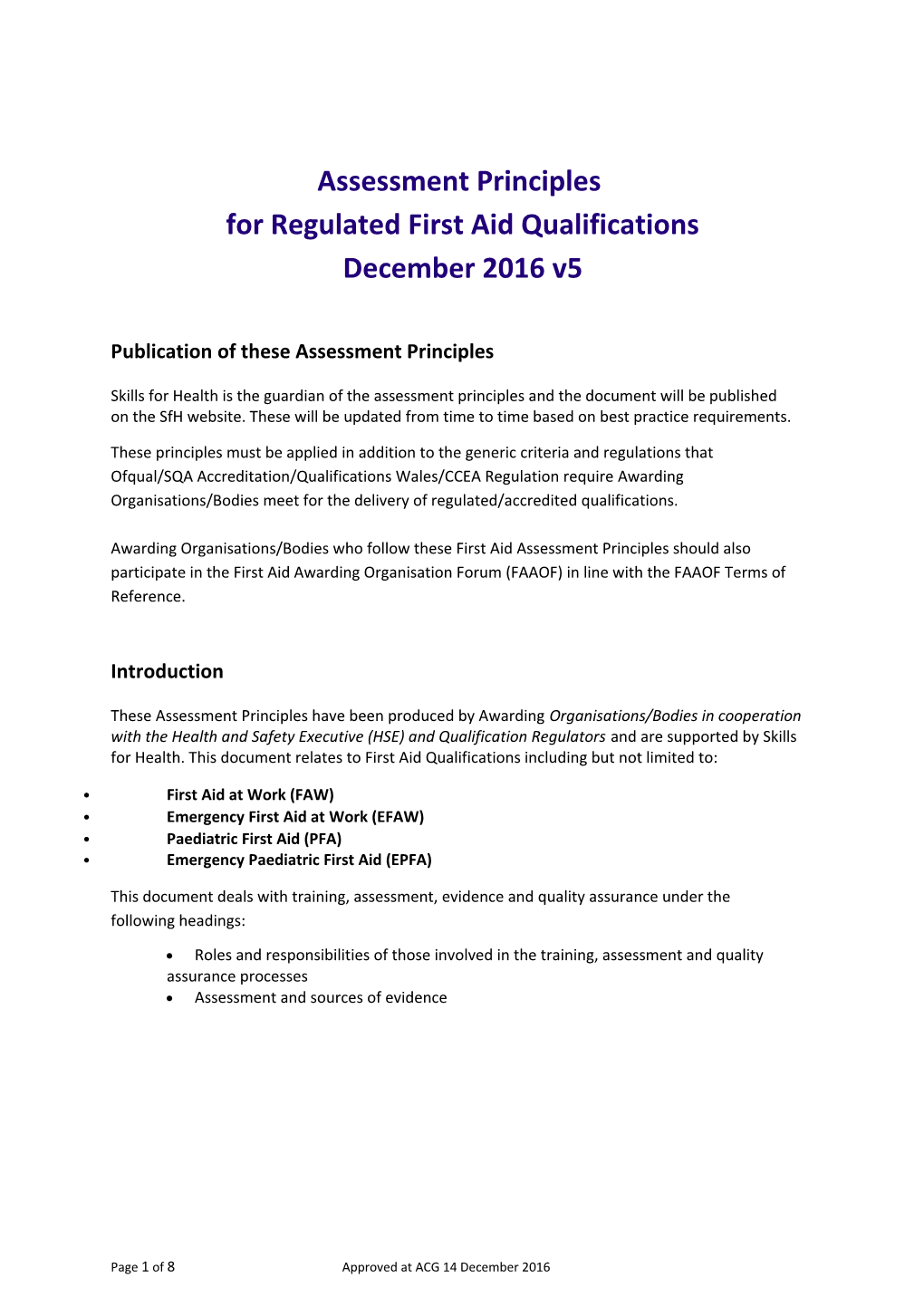 For Regulated First Aid Qualifications