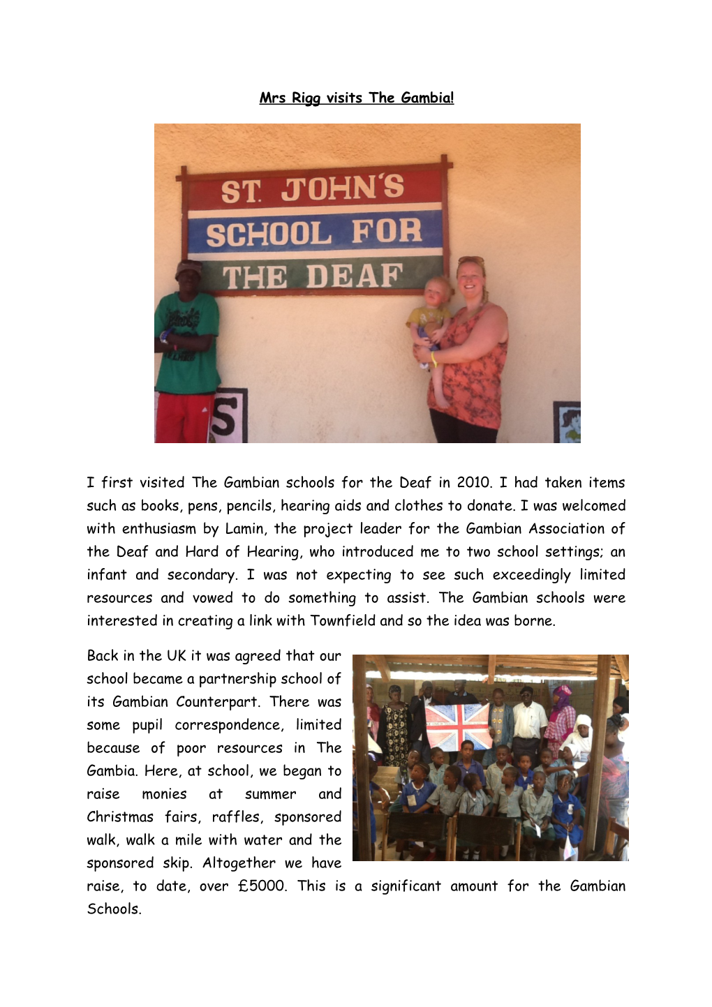 Mrs Rigg Visits the Gambia!