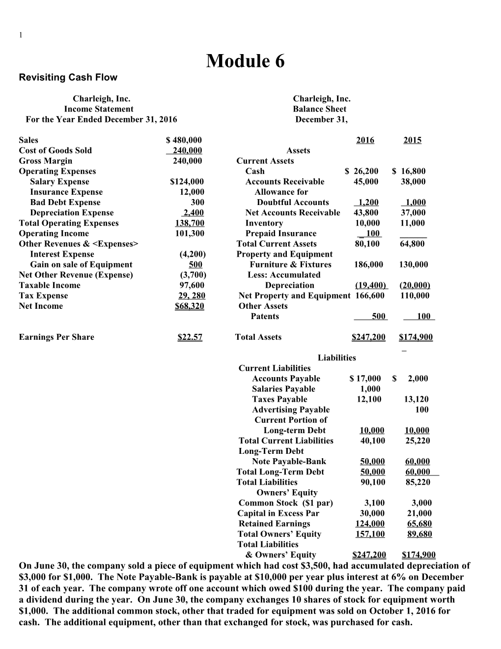 Revisiting Cash Flow