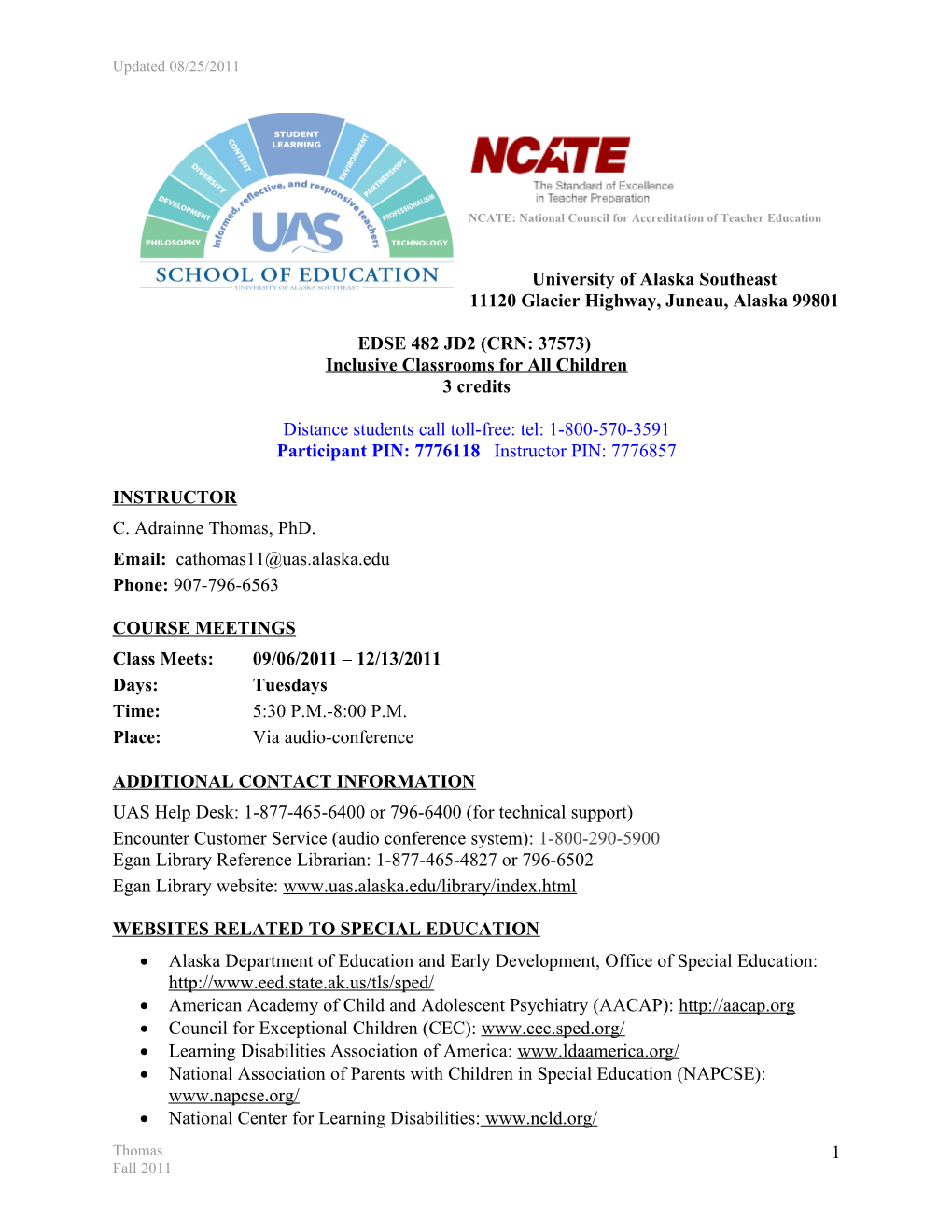 NCATE: National Council for Accreditation of Teacher Education