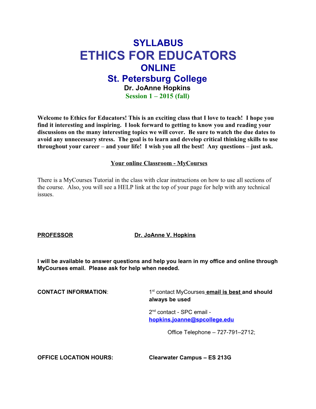 Ethics for Educators
