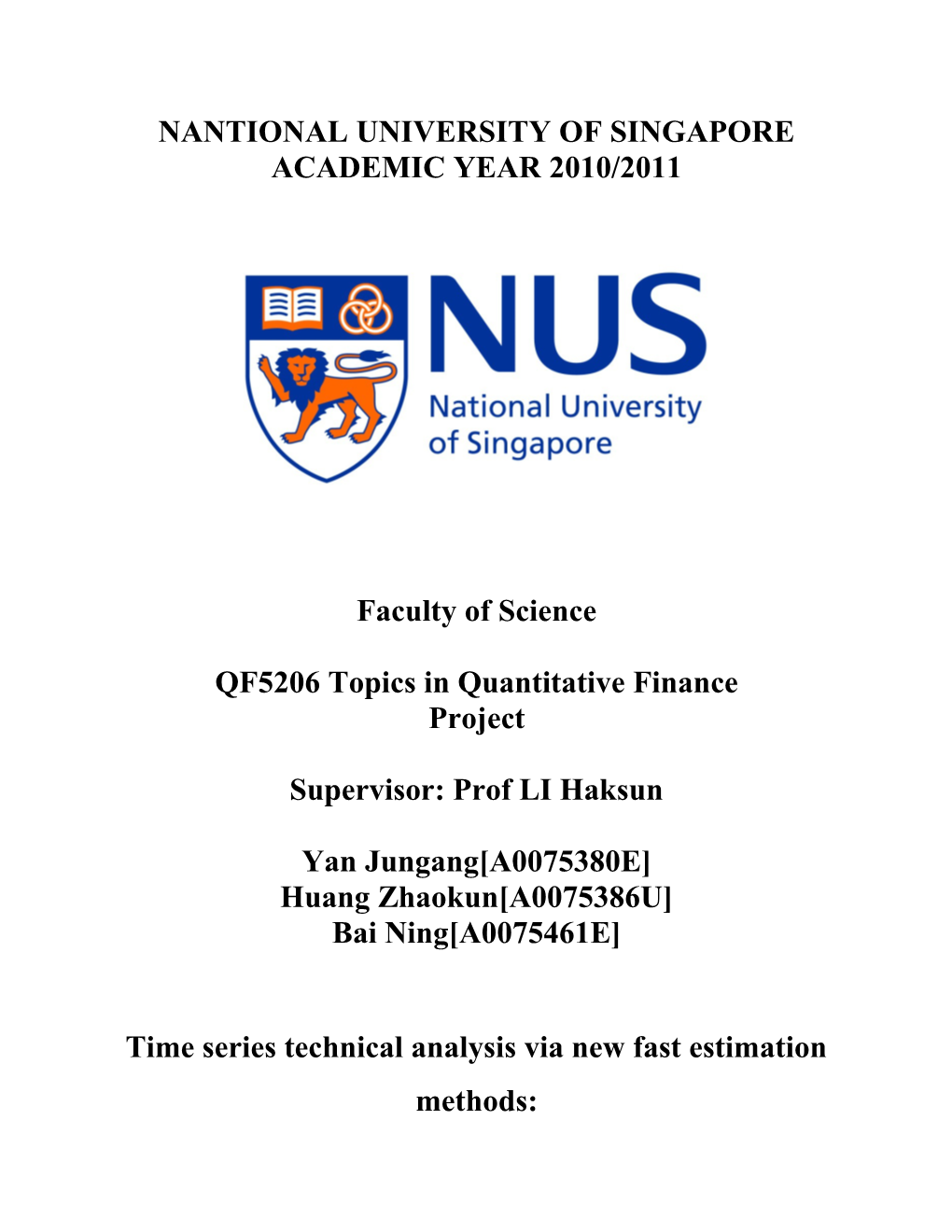 Nantional University of Singapore