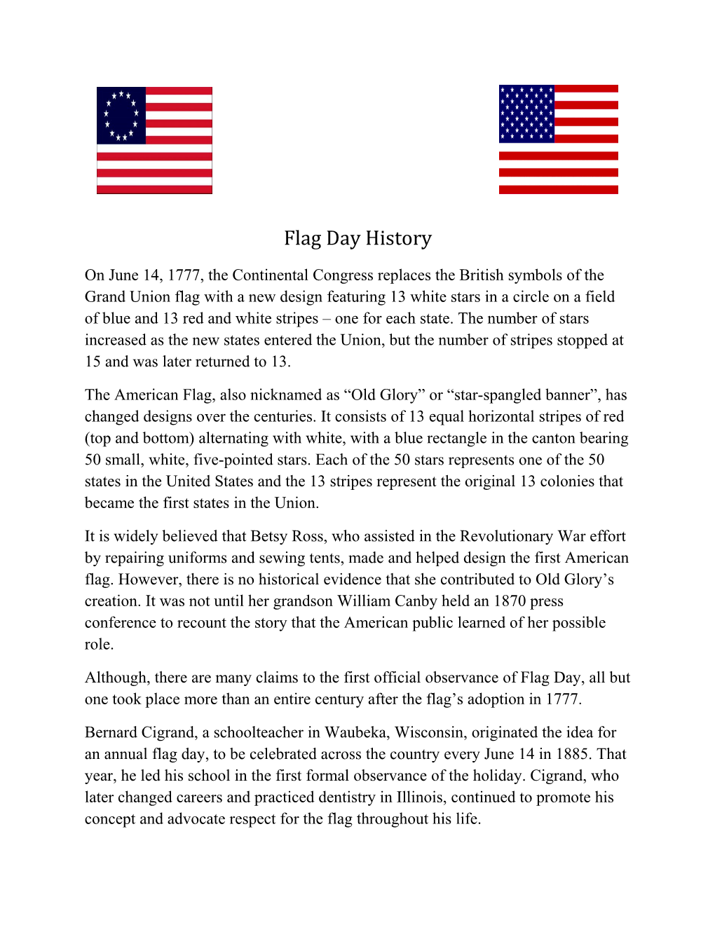 Flag Day History