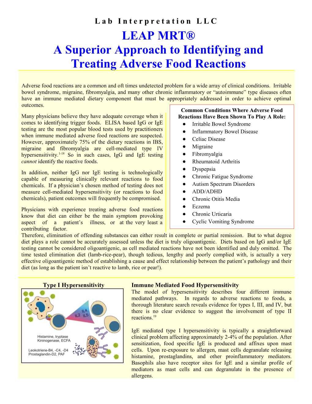 LEAP-MRT: a Superior Approach to Dealing with Adverse Food Reactions