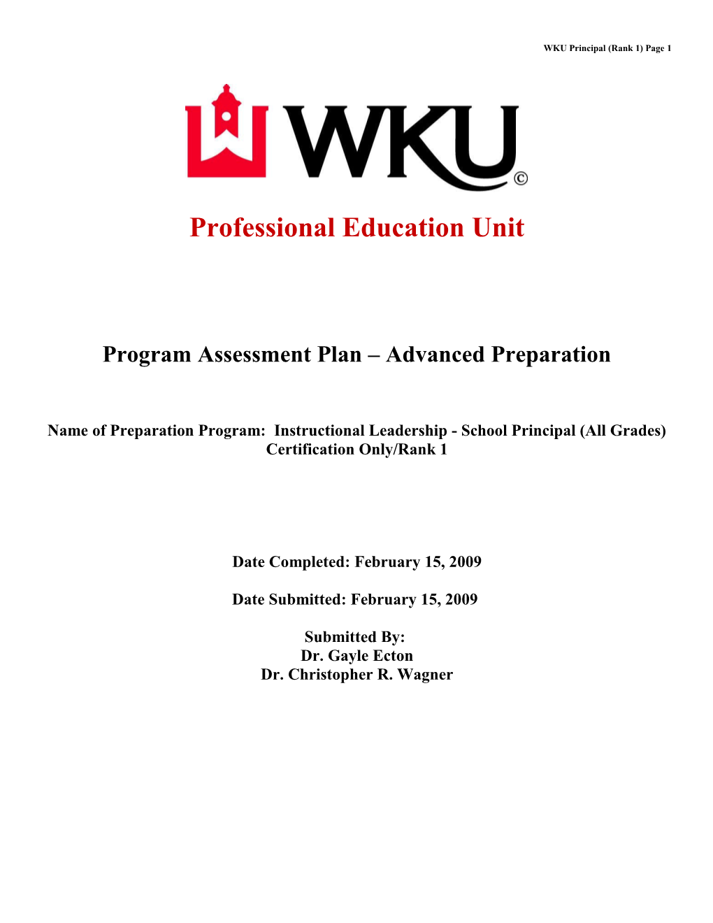 WKU Principal (Rank 1) Page 1