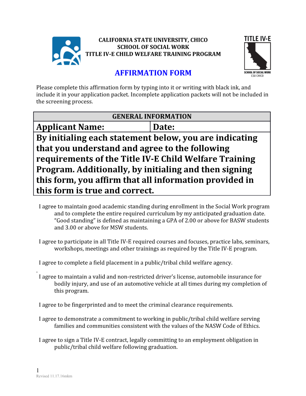 Title Iv-E Child Welfare Training Program