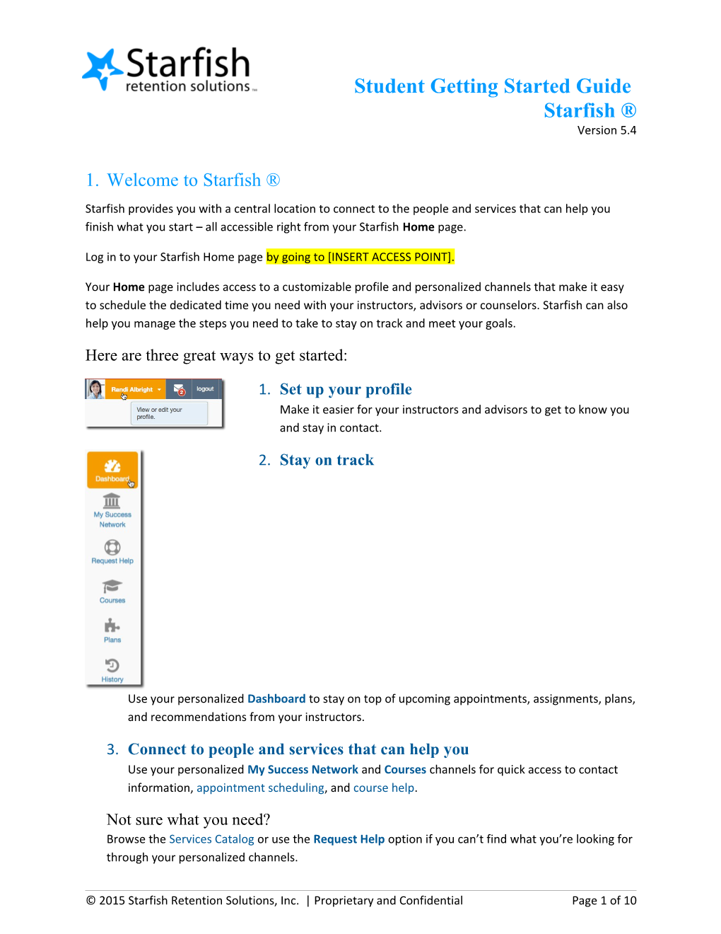 Student Getting Started Guide for Starfish