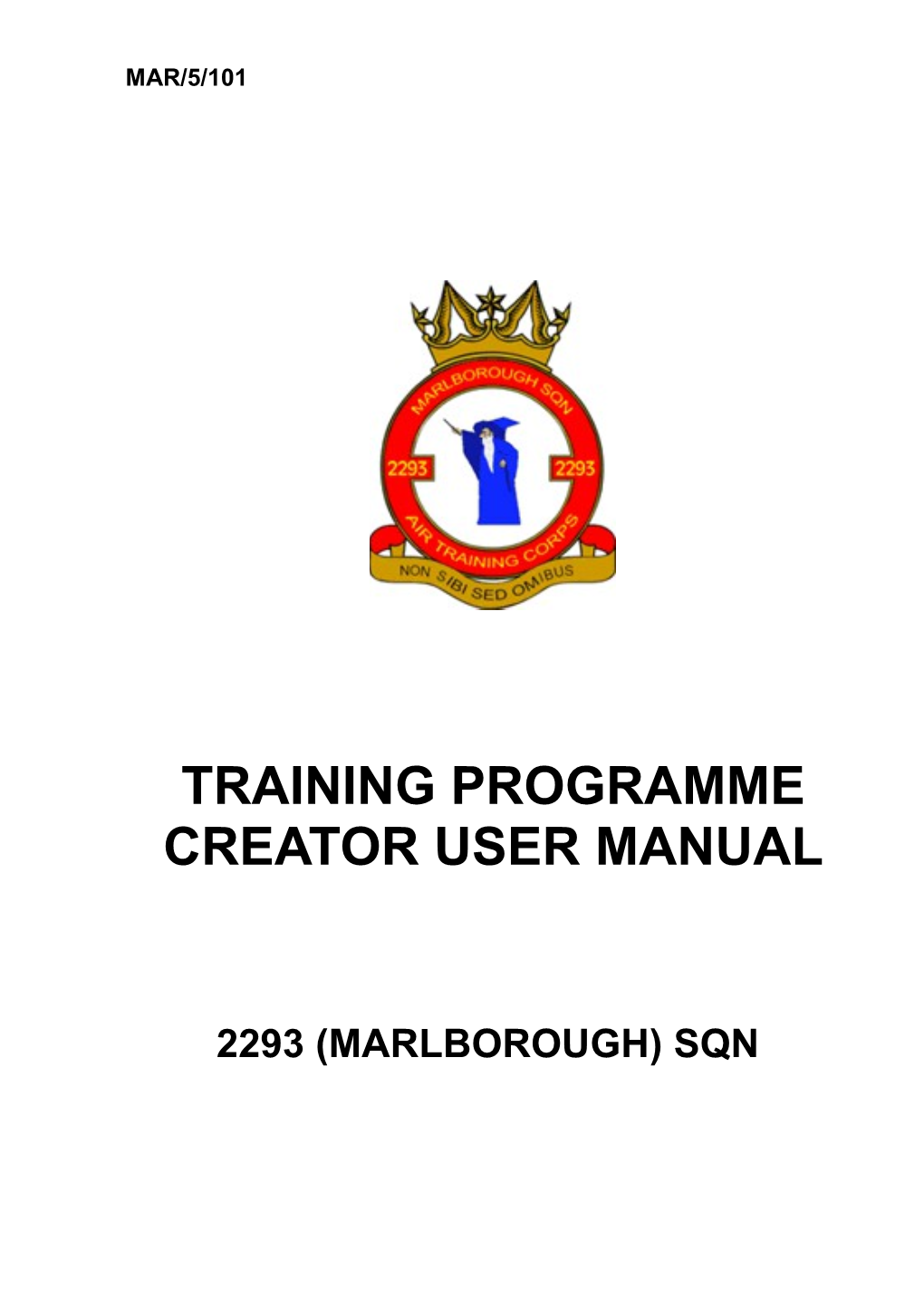 Training Programme Creator User Manual