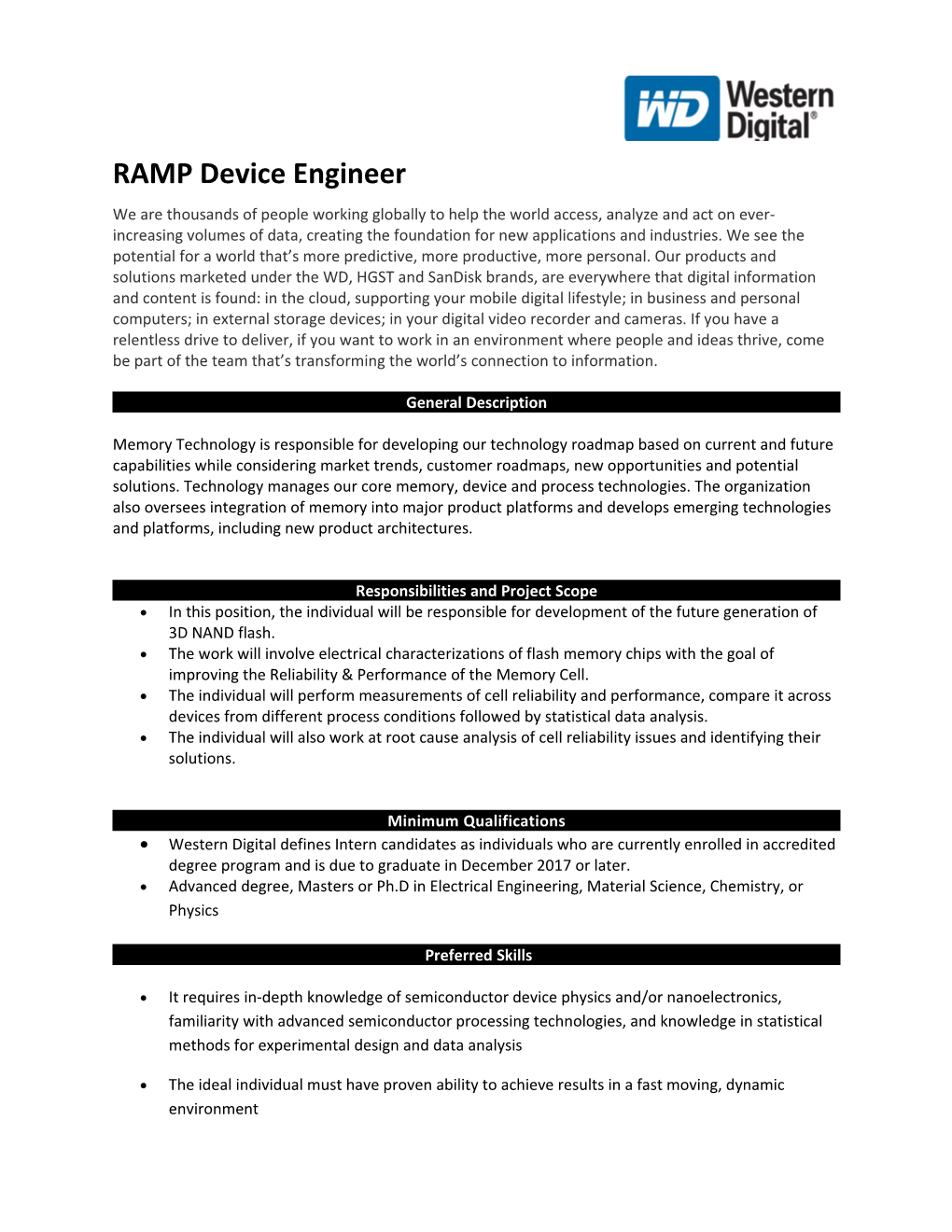 RAMP Device Engineer