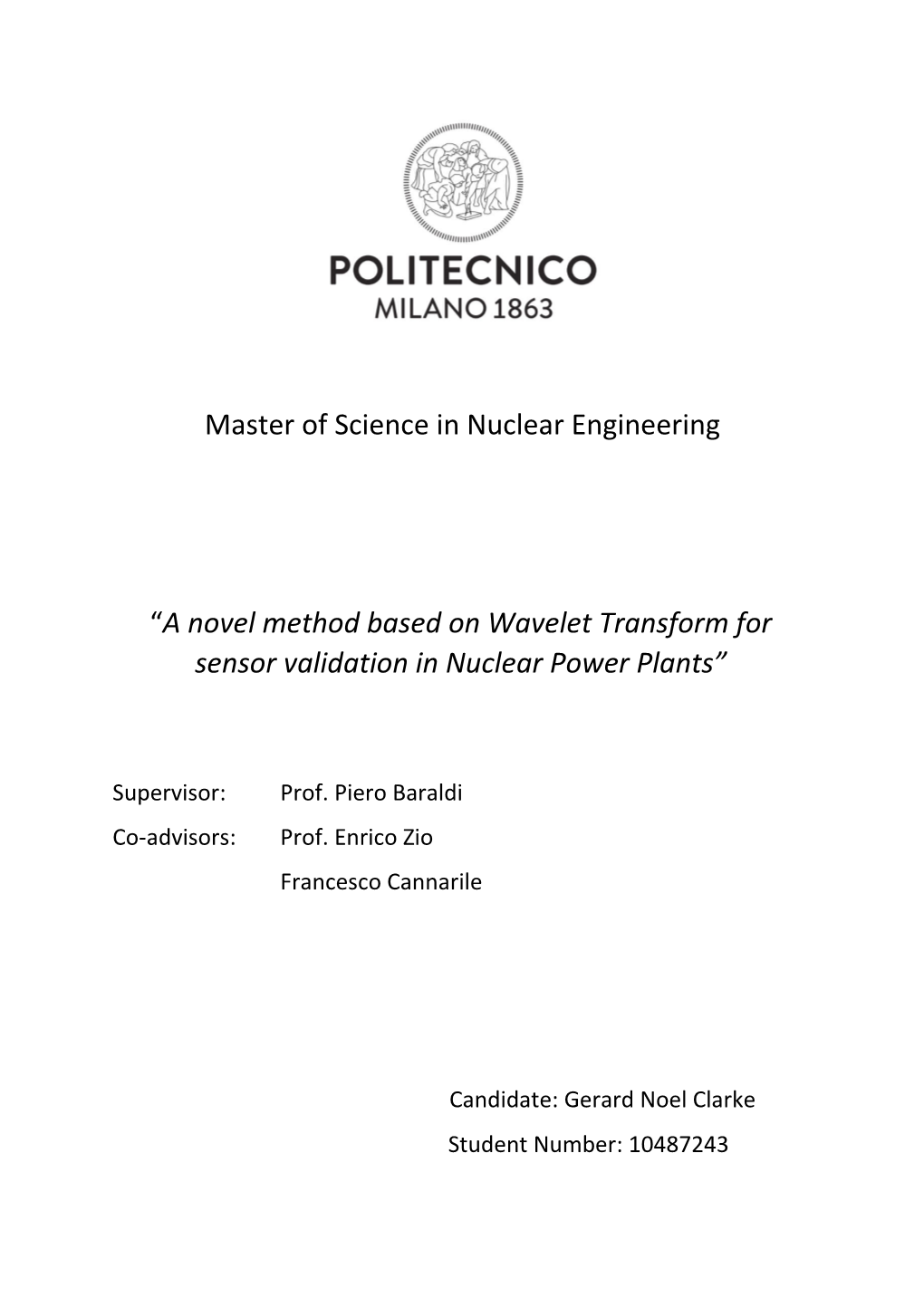 Master of Science in Nuclear Engineering