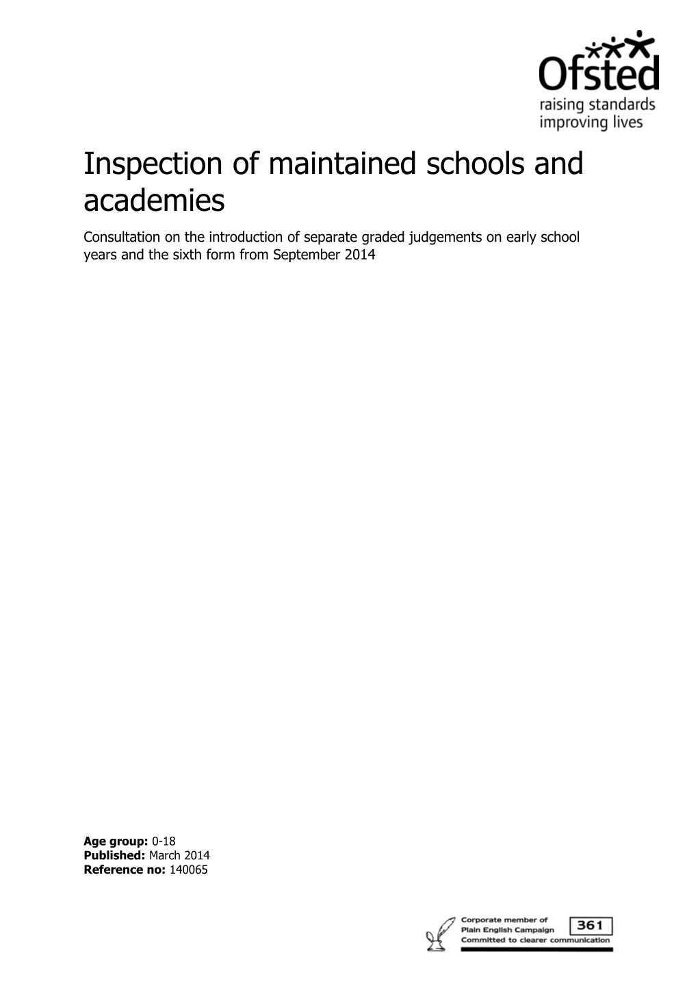 Inspection of Maintained Schools and Academies