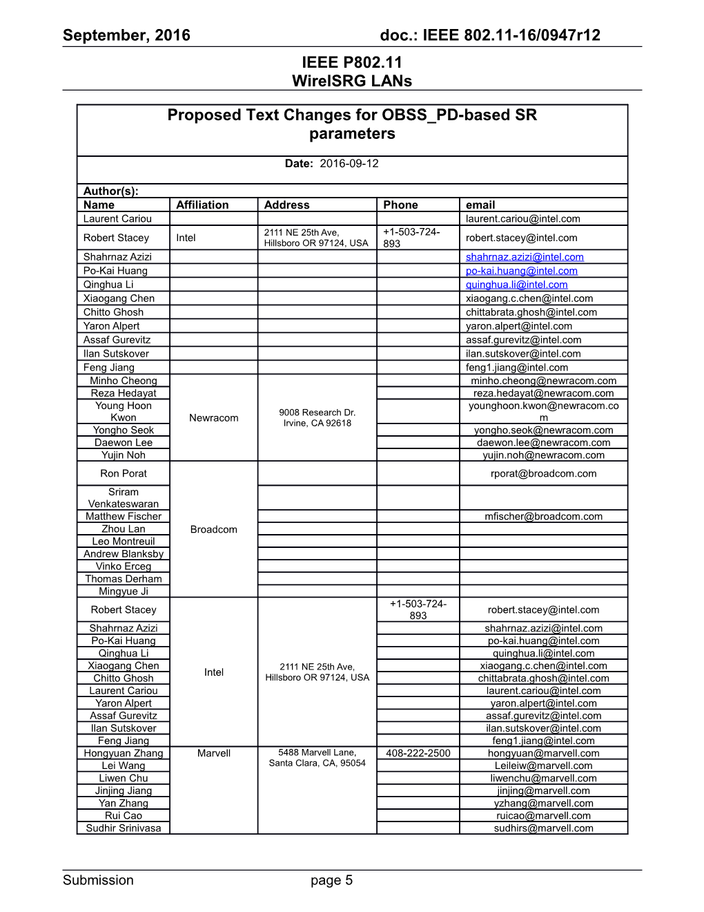 IEEE P802.11 Wirelsrg Lans