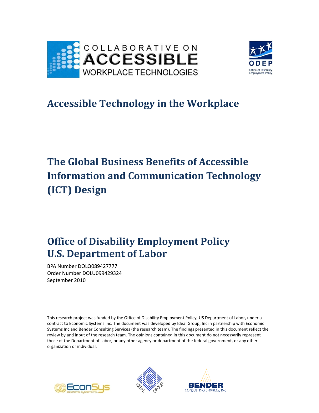 Office of Disability Employment Policy