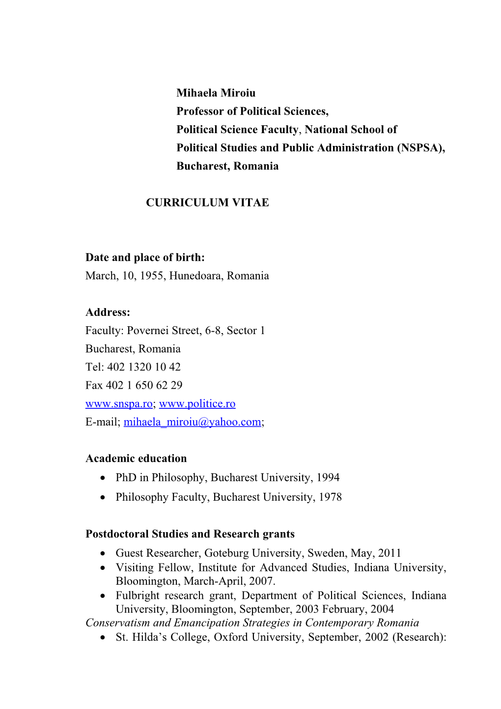 Political Studies and Public Administration (NSPSA)