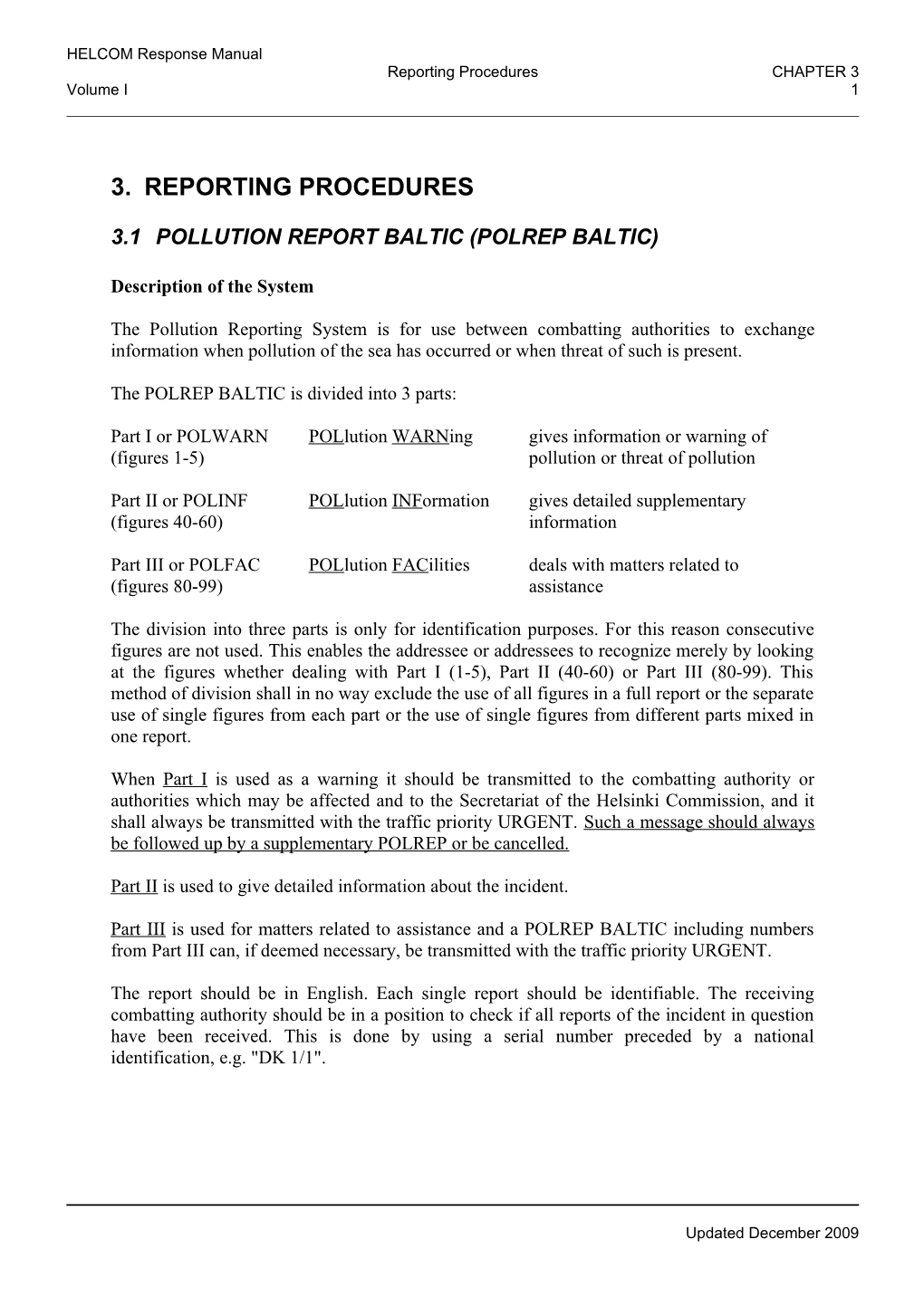 3.1Pollution Report Baltic (Polrep Baltic)