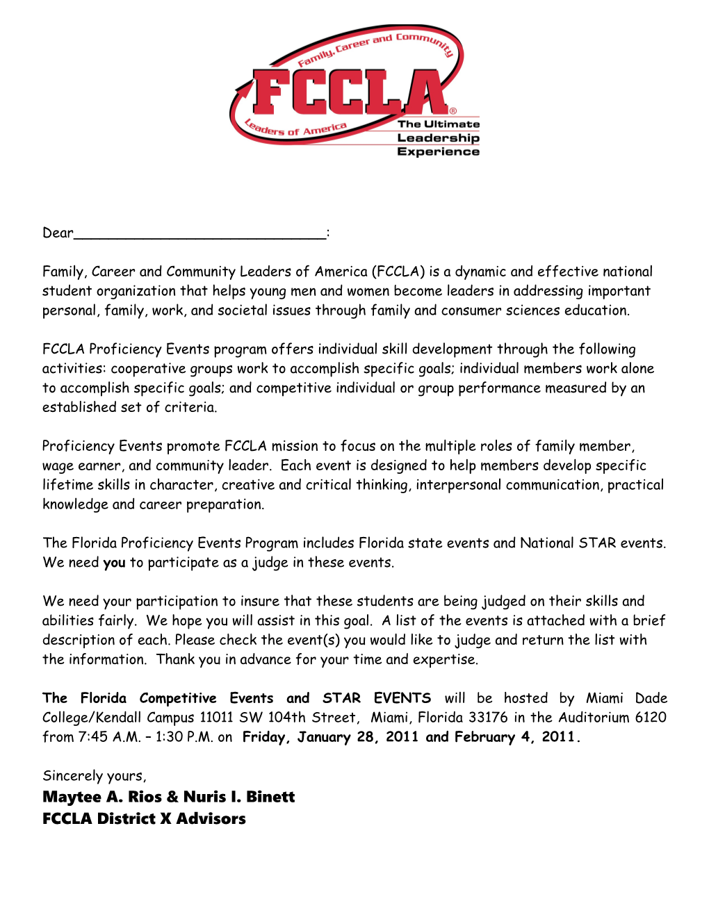 Family, Career and Community Leaders of America (FCCLA) Is a Dynamic and Effective National