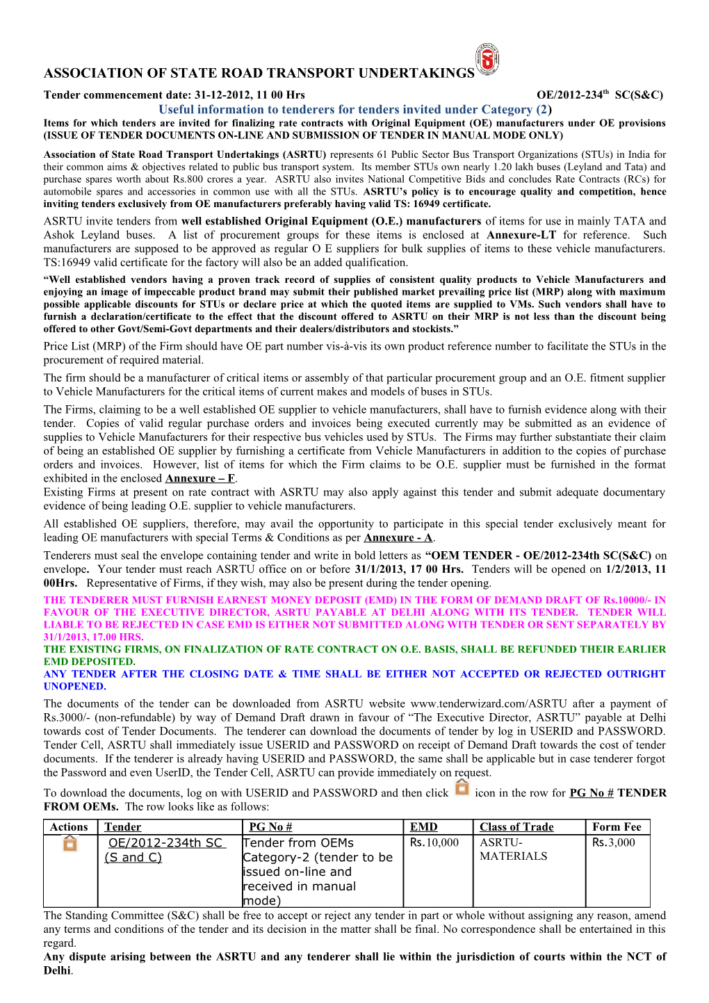 Association of State Road Transport Undertakings