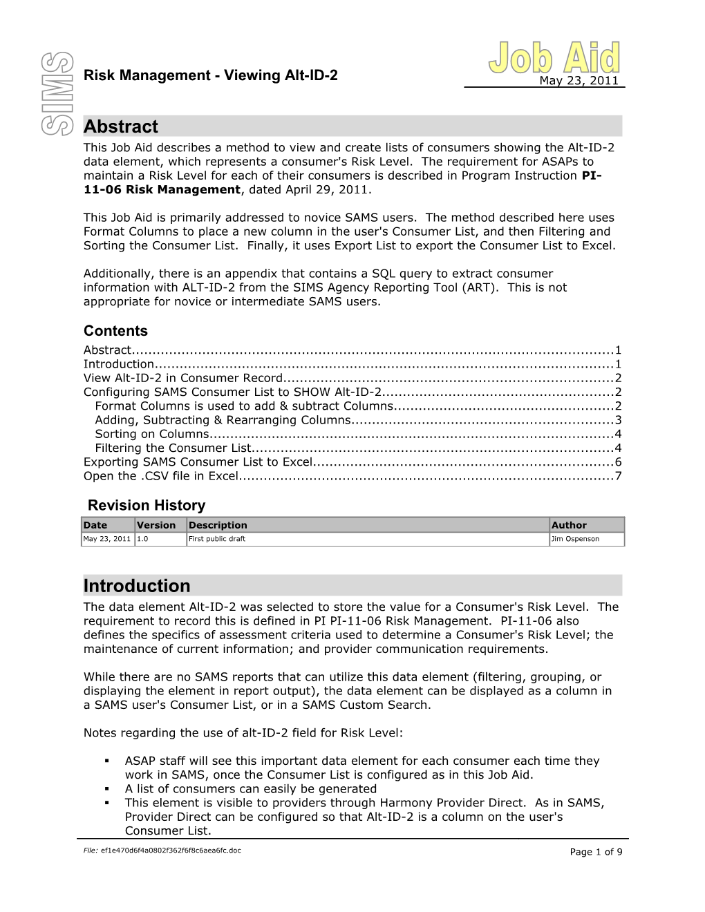 Risk Management - Viewing Alt-ID-2