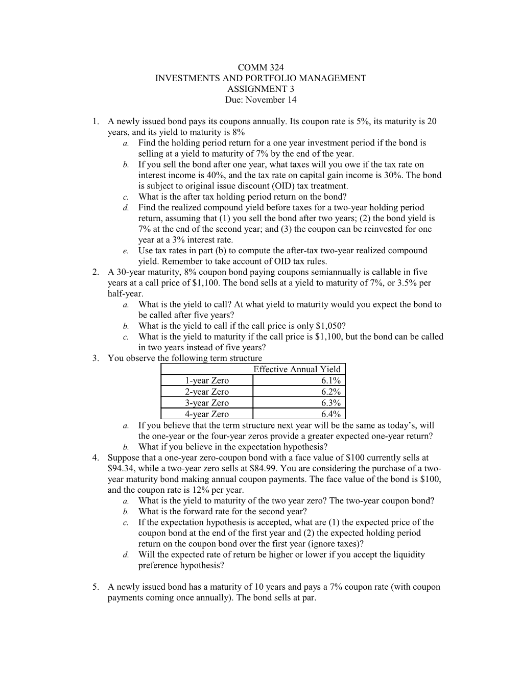 Investments and Portfolio Management