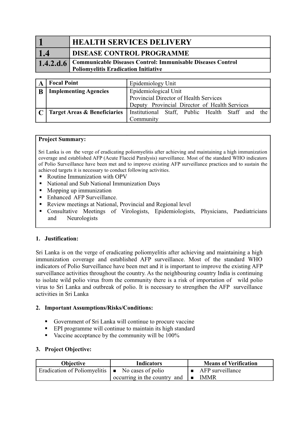 Routine Immunization with OPV