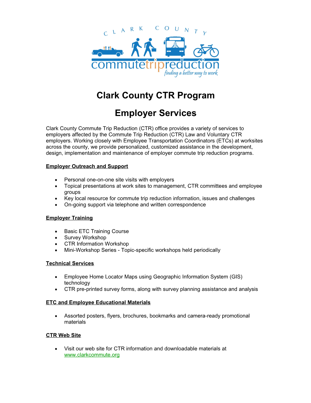 Clarkcounty CTR Program
