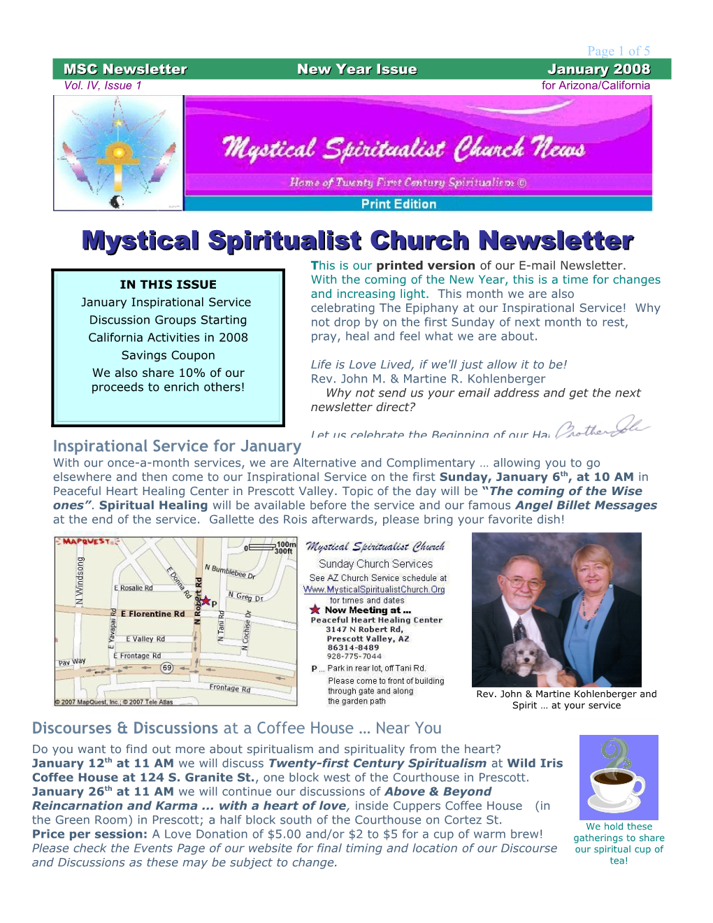 Mysticalspiritualistchurch Newsletter