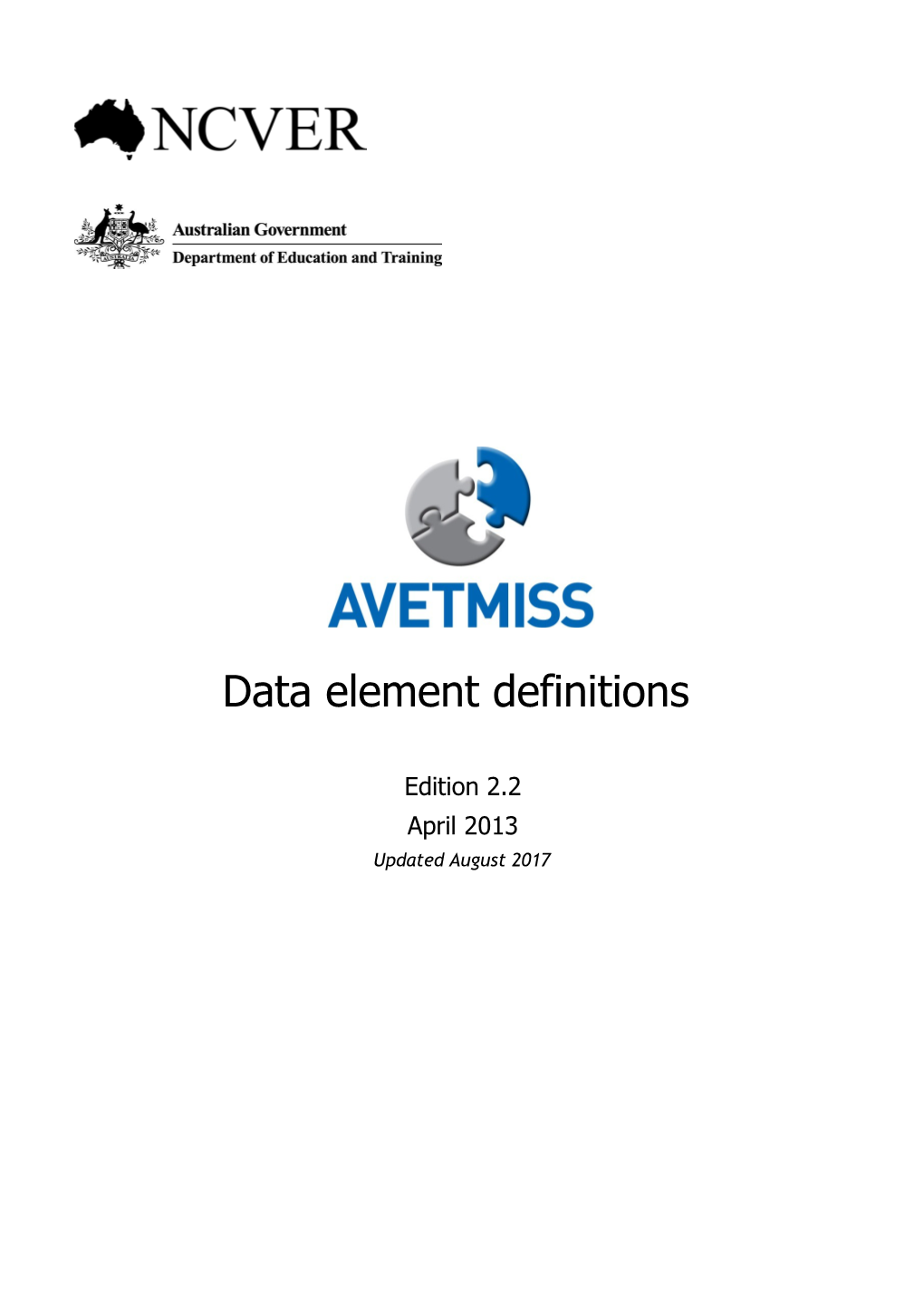 AVETMISS Data Element Definitions Edn 2