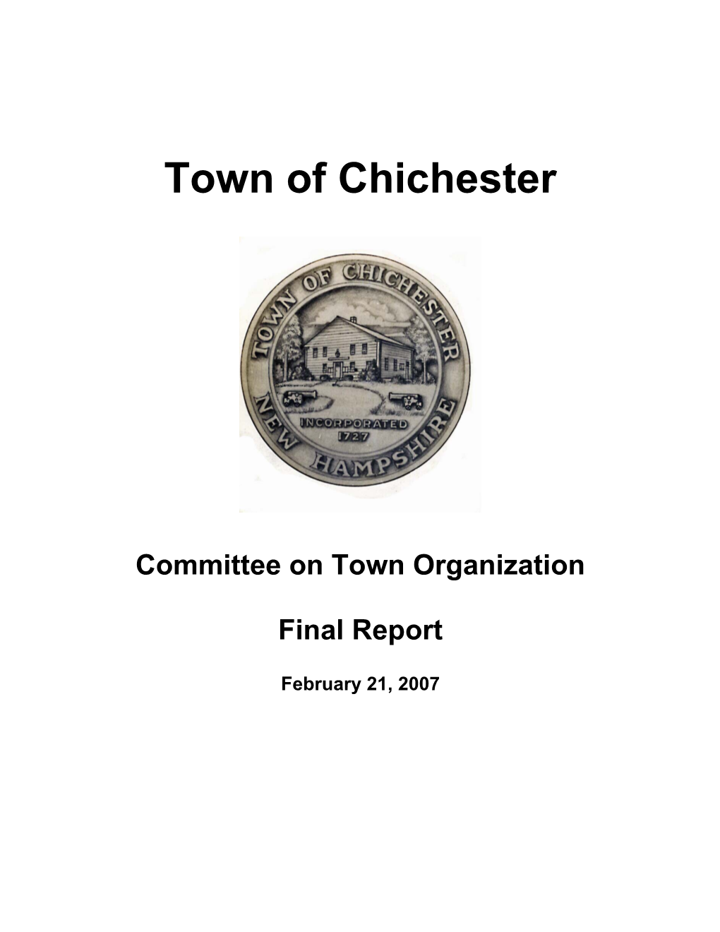 Chichester Committee on Town Organization