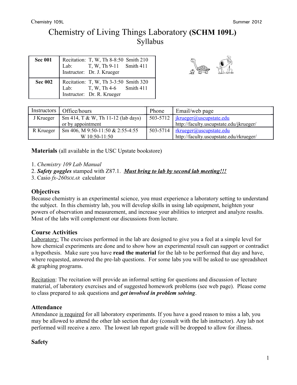 Chemistry of Living Things Laboratorysp 07