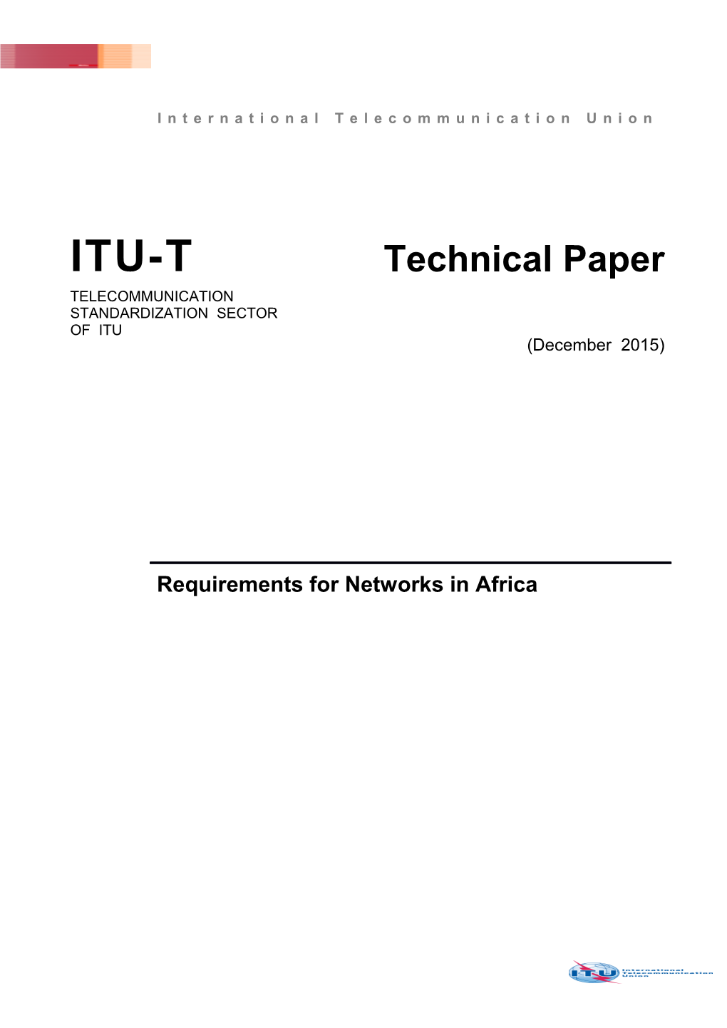 Technical Paper on Network Requirements for Africa