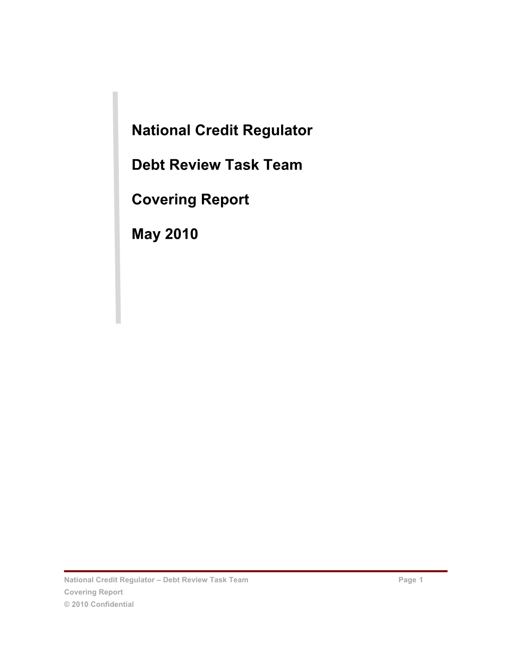 Debt Review Task Team