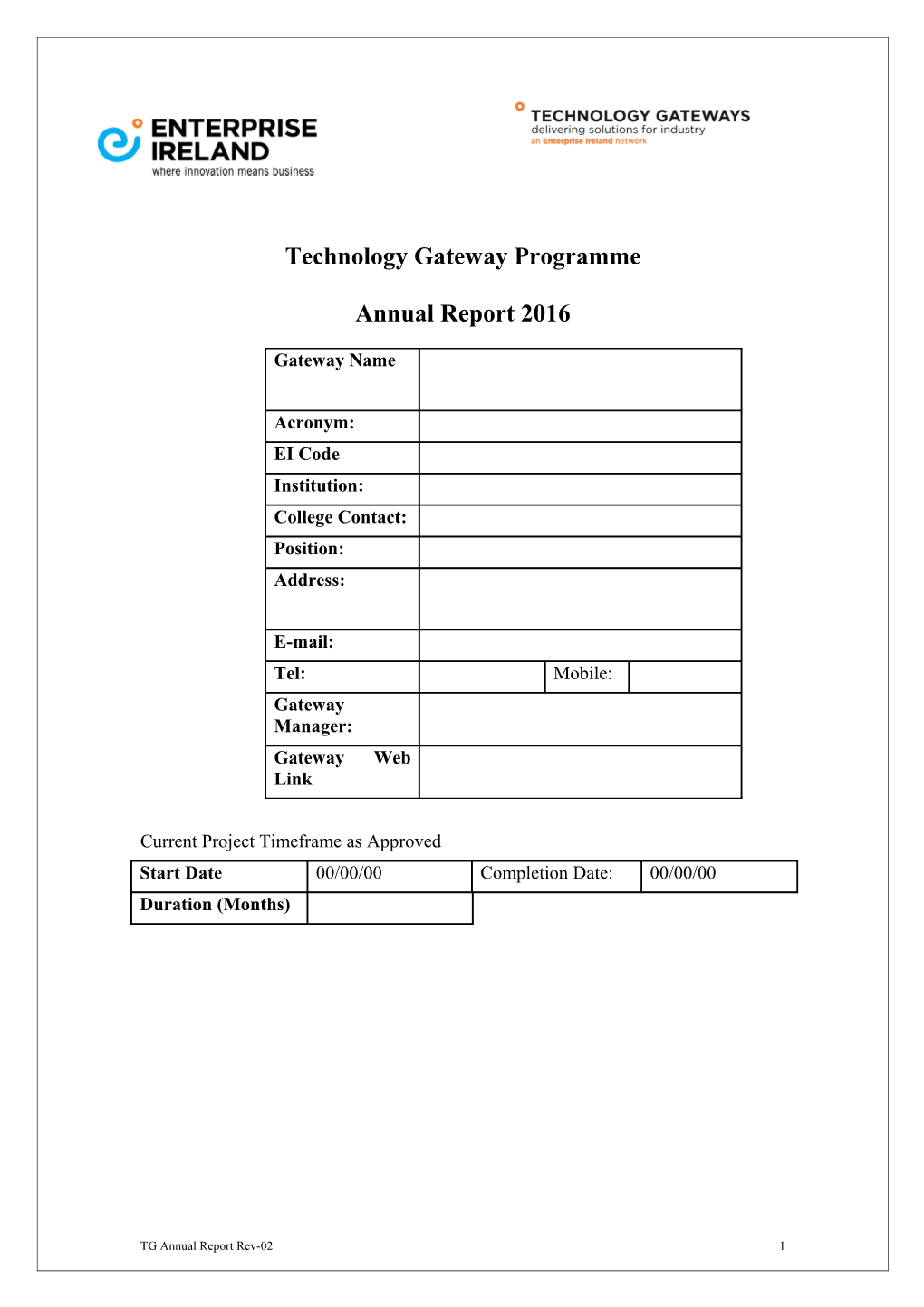 Technology Gateway Programme