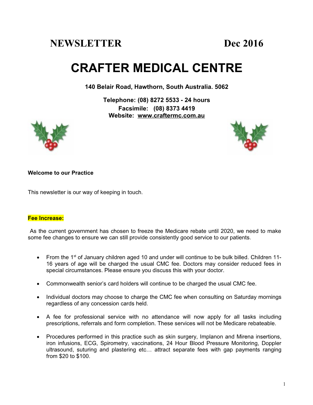 Crafter Medical Centre