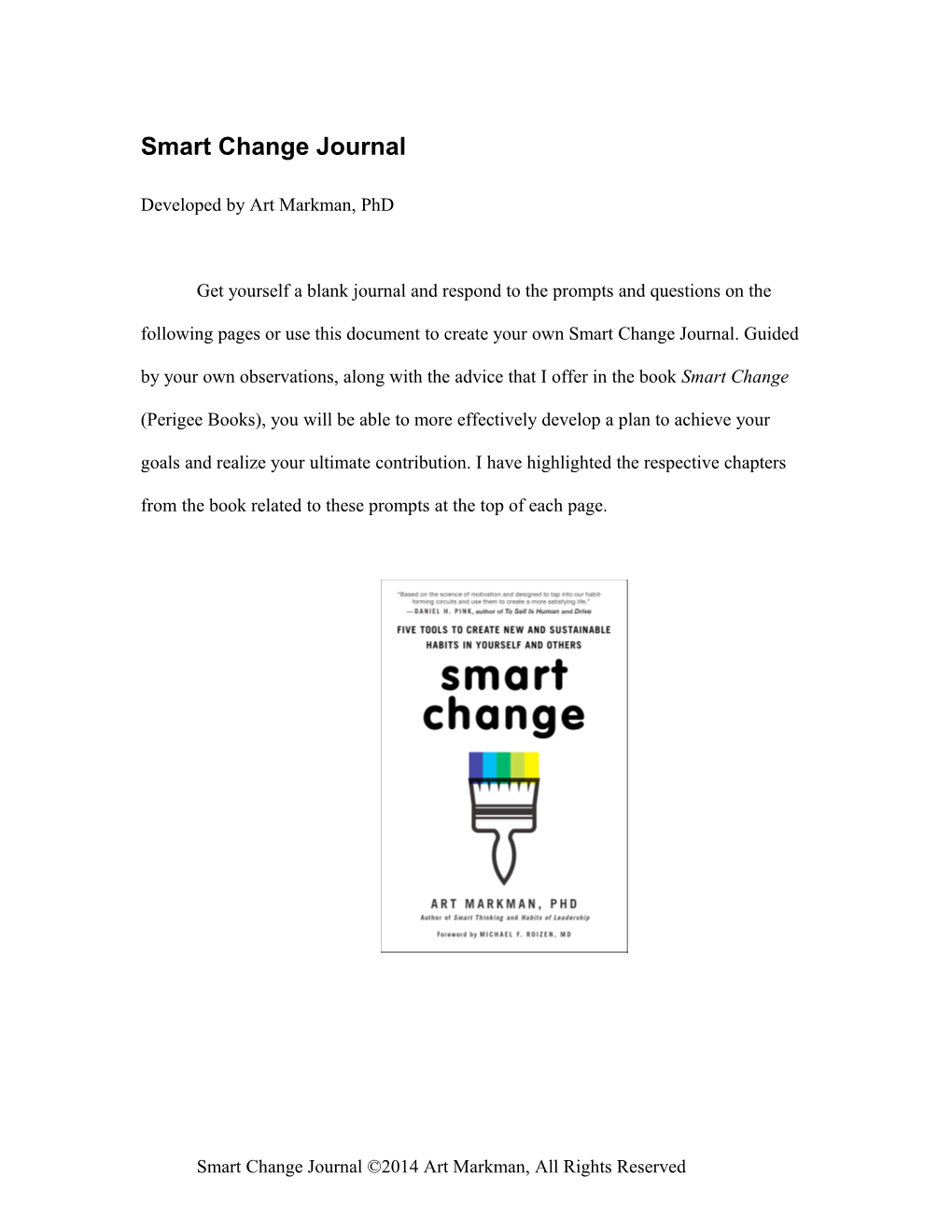 Appendix: the Smart Change Journal