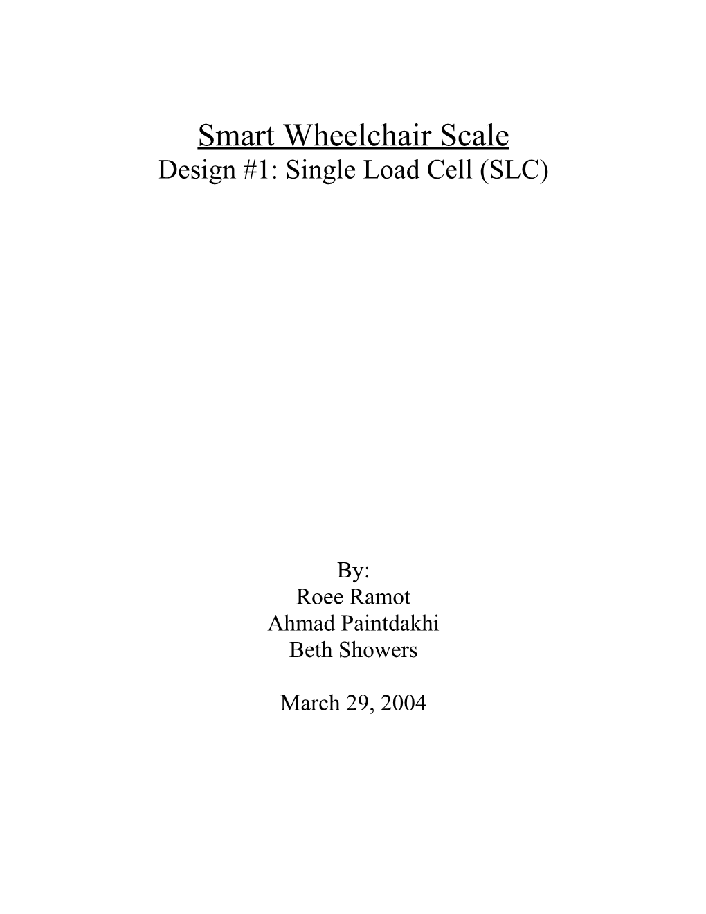 Smart Wheelchair Scale