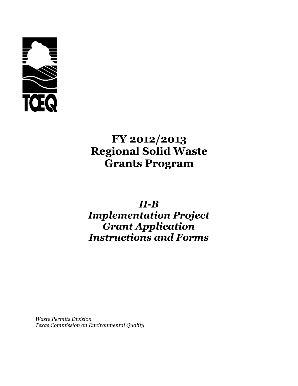 II-B Implementation Project Grant Application Instructions and Forms