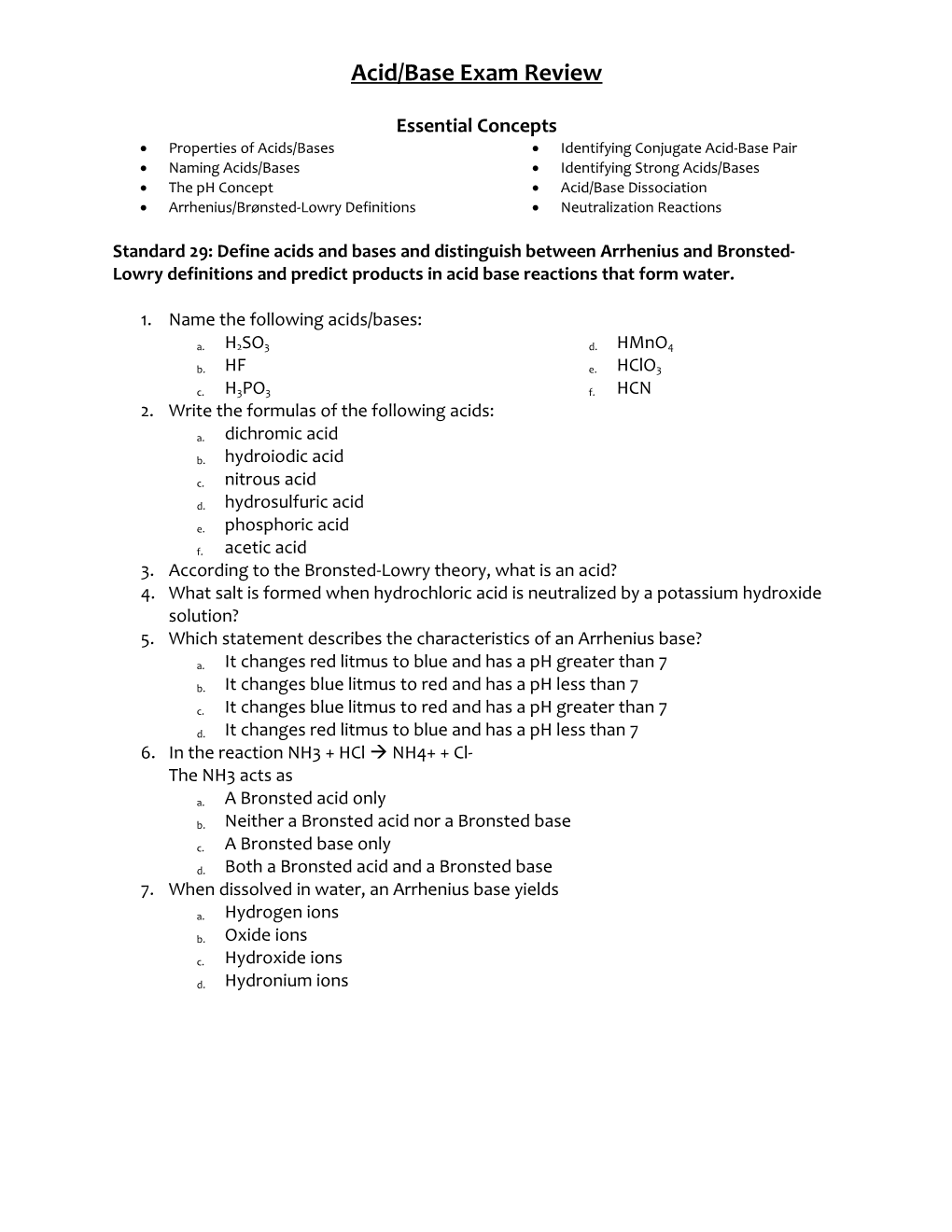 30% - Multiple Choice (10 Questions)