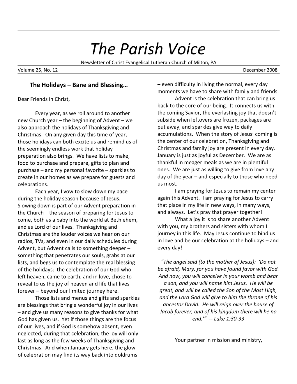 The Parish Voice