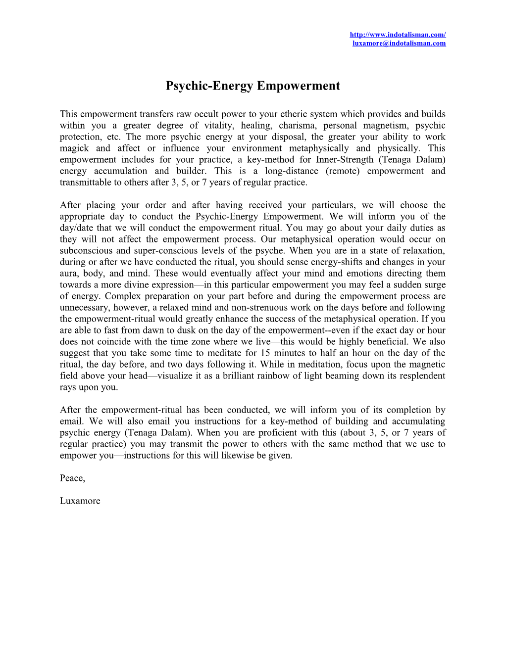 Psychic-Energy Empowerment