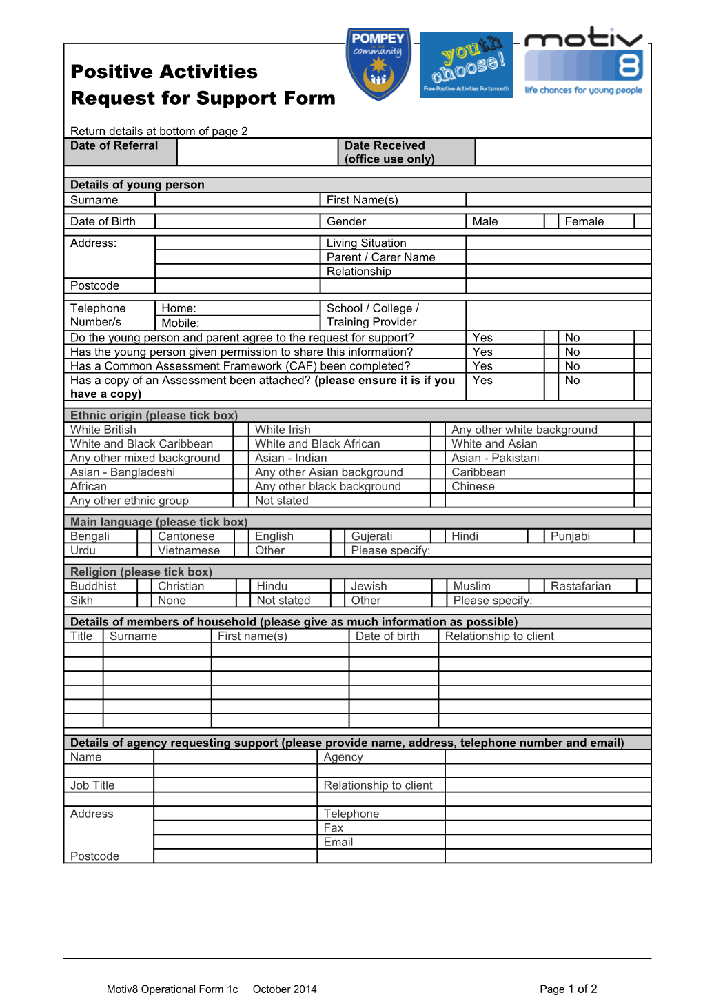 Client Referral Form A