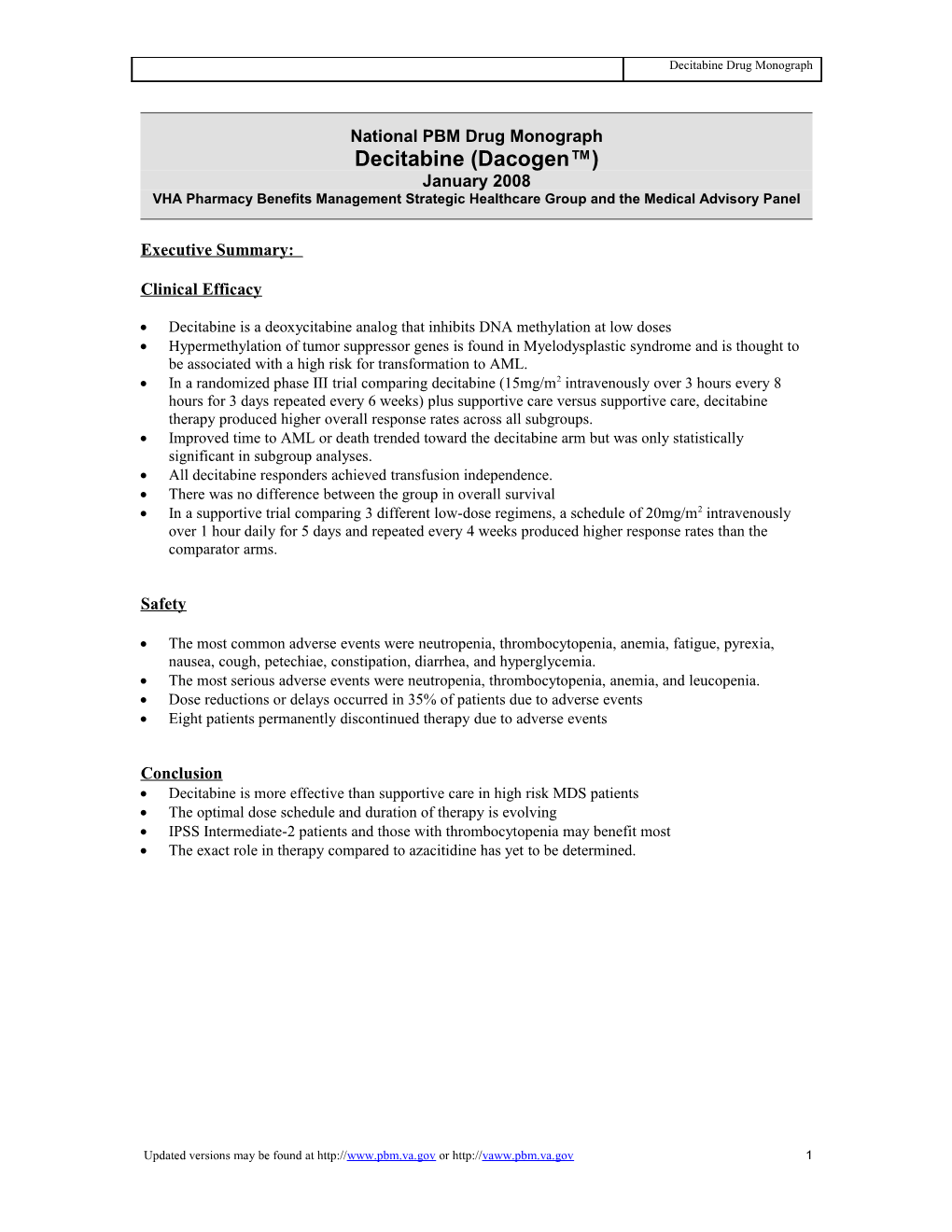 VISN 22 Drug Monograph Template