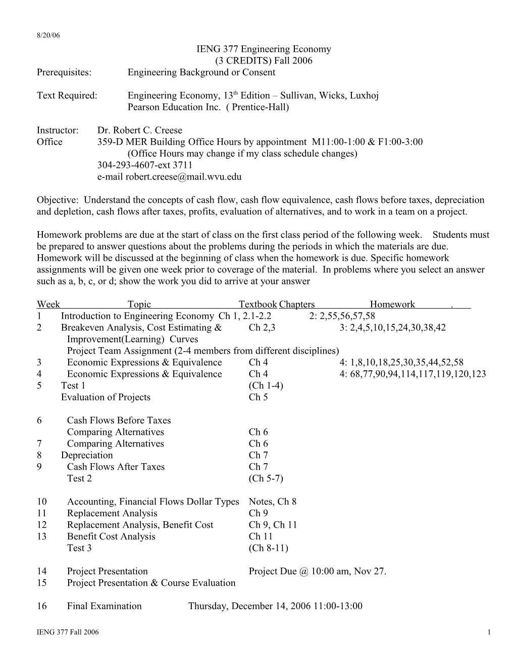 Imse 302 Manufacturing Processes