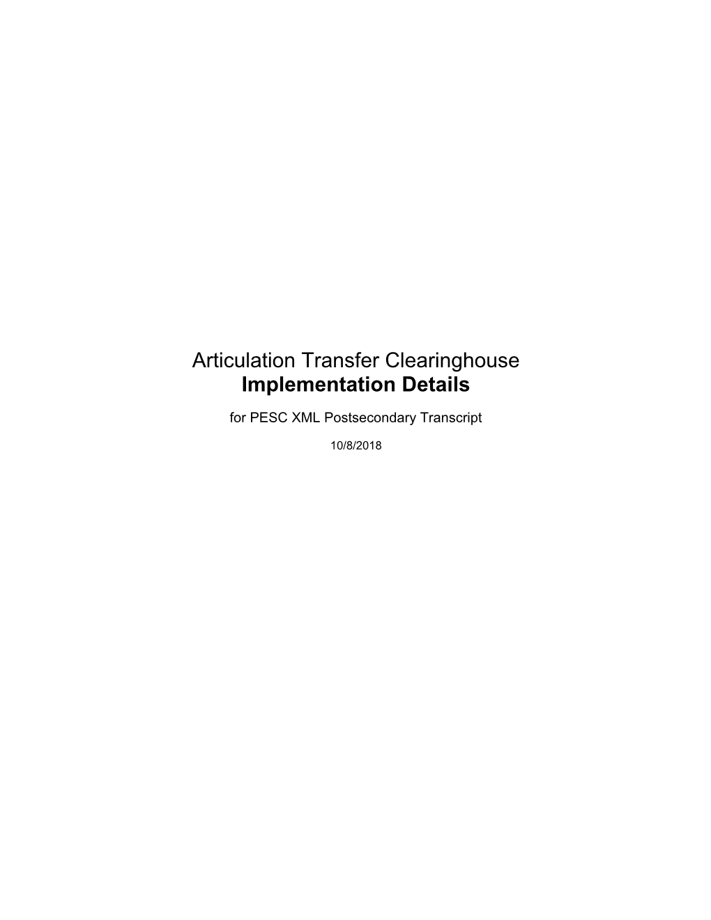 Articulation Transfer Clearinghouse